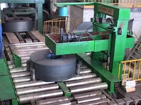 Automated baler for hot rolled steel rolls