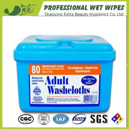 Non-woven Spunlace Adult Washcloths Wet Wipes