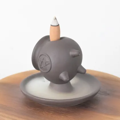 Cone Incense Waterfall Backflow Incense Burner - Handmade Ceramic Incense Holder