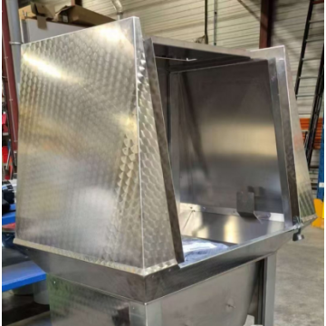 Gabinete de jato de areia com padrão de aço inoxidável