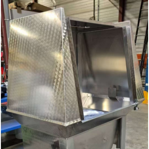 Gabinete de jato de areia com padrão de aço inoxidável