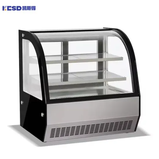 Commercial Refrigeration Equipment Cake Display Cabinet Cooler with Curved Glass