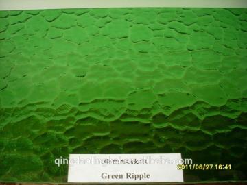 3mm,4mm,5mm,6mm green ripple pattern glass Price with CE