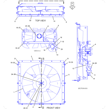 Grade leveller 160 fan motor 3412719/341-2719