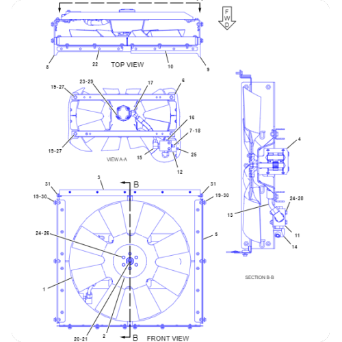 Grade leveller 160 fan motor 3412719/341-2719