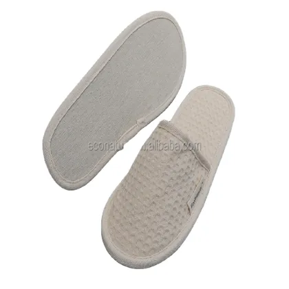 Biodegradable Cotton Waffle Hotel Slippers