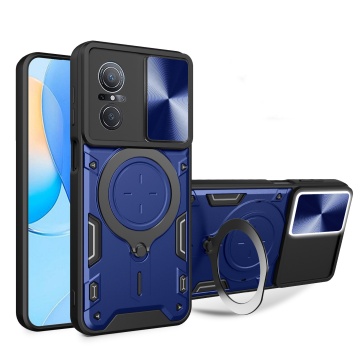 Shockproof Slide Lens Magnetic Hard TPU PC Armor Case for TCL Phones