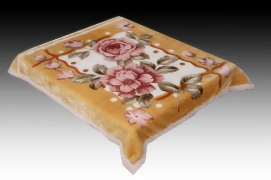 Korean Style Flower Pattern Mink Blanket