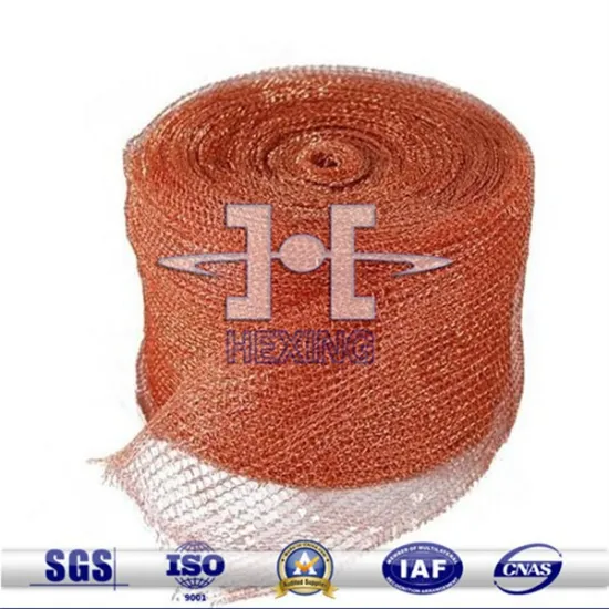 Flat type and Corrugated type Copper Knitted Wire Mesh