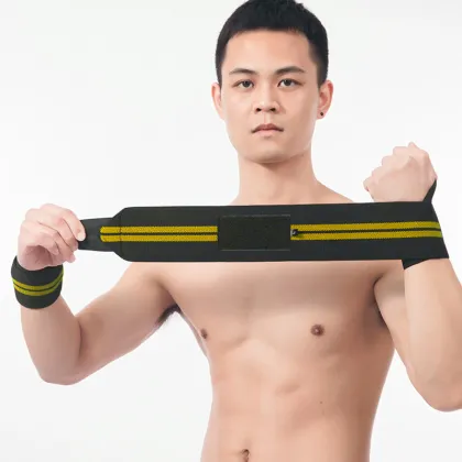 Custom Weight Lifting Wrist Wraps Support Gym Wristbands with Thumb