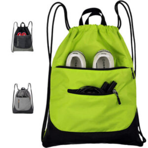 Trendy Lightweight Drawstring Backpack with Pockets