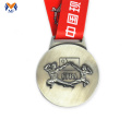 Custom Fitness Silver Award Medal