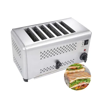Electric Toaster: Commercial 6-Tank Toaster Electromechanical Breakfast Baking Equipment