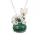 Gemstone con collar de encanto de tigre plateado con 18 pulgadas Caja de cadena de plata para mujeres Anniversary Anniversary Mother