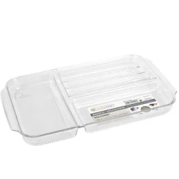 Transparent plastic storage tray