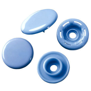 Plastic snap buttons, various sizes and colors are available for cloth, diapers and raincoats