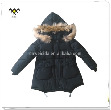 windproof printed girls padding jacket with hooded