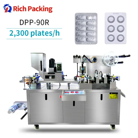 Automatic Blister Packing Machine for Pills, Tablets, Softgels, and Gelatin Capsules