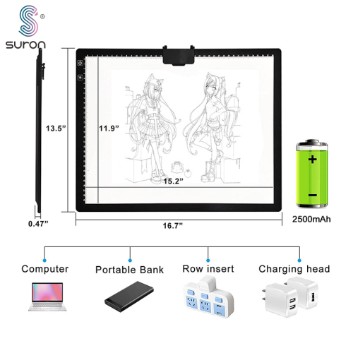 Suron A3 Light Pad Rasting Drawing Papel