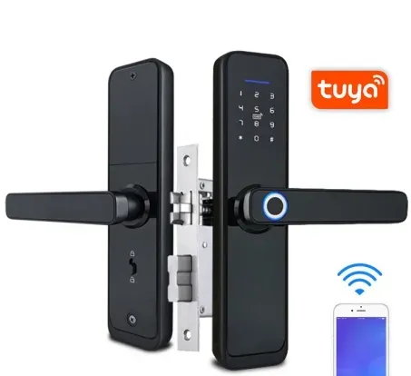 Smart WiFi Door Lock with Fingerprint & Password Access