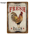 Farm Fresh Eggs Metal Poster Sweet Corn Tobacco Tomato Potato Wall Decor Chicken Art Painting Plaque Vintage Tin Signs YI-043