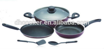 6 PCS Aluminum Cookware Set With Non-stick Coating