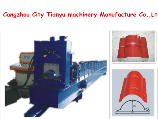Metal roof ridge tiles roll forming machine for sale