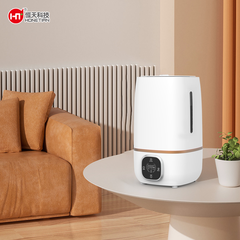 HONETIAN 8 timer remoter control LED display night light 4.0L capacity custom colors indoor plastics cool mist humidifier
