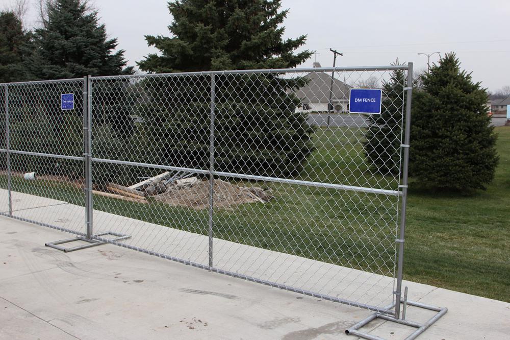 pvc temporary construction chain link fence