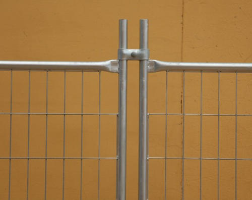 Galvanized steel temporary fence