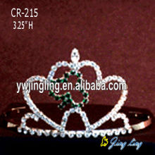 Pequeñas coronas de desfile de tiaras de diamantes de imitación para mujeres