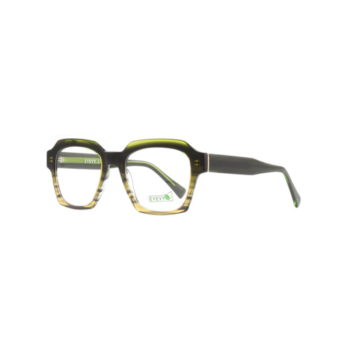 Benutzerdefinierte Logo Slim Unisex Acetat Optical Brille Rahmen