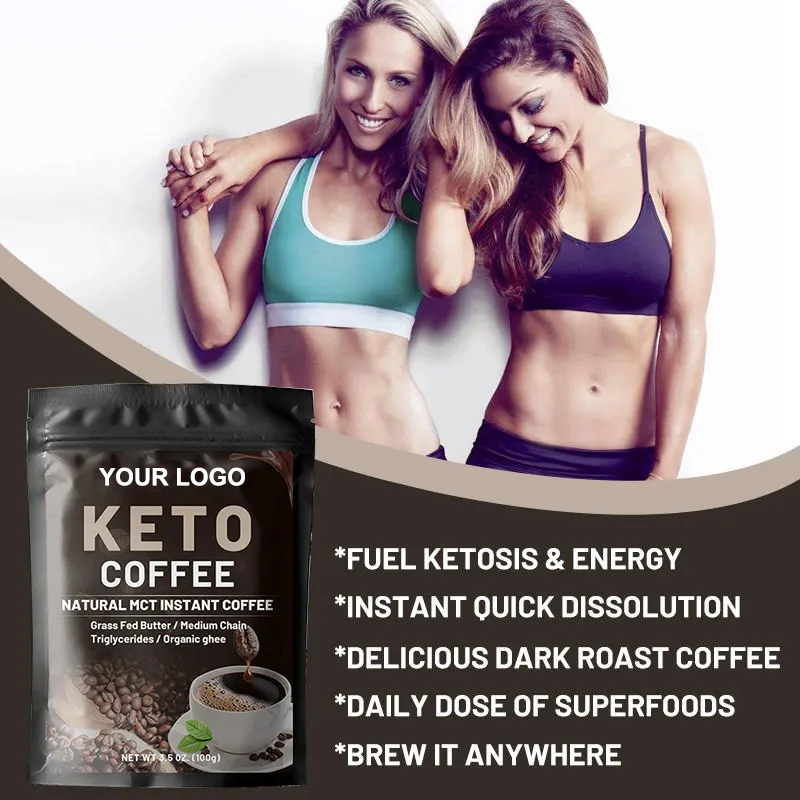 OEM/ODM Custom Healthy Diet Control Meal Replacement Food Slim Keto Appetite Reduce L-Carnitine Weight Loss Coffee Powder3