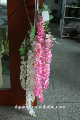 dry vine bulk silk long flower vine wedding party decoration pure white vine