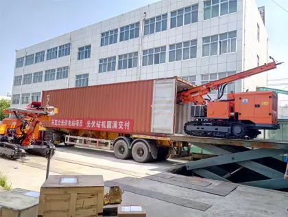 Crawler Solar Pile Drivers With Impact Hammer Ramming