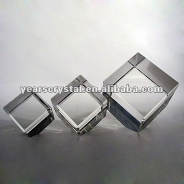 crystal blank cubic paperweight for custom gift