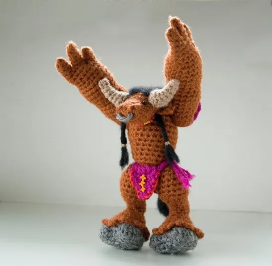 Wow Warcraft Plush Stuffed Hand Crochet Amigurumi Knit Doll Toy