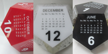 Acrylic Dodecahedron Desk/Table Calendar