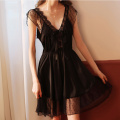 V-neck sexy lace nightdress