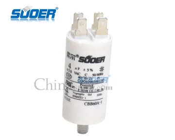 450V Capacitors Washing Machine Parts 4UF With Line Capacitor
