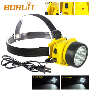 9LED Rechargeable Headlamp 800mAh Long Time Running Hunting headlight