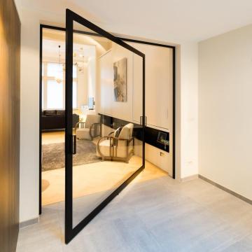 Modern Aluminum Pivot Doors - NFRC Certified Factory Hot Glass Design