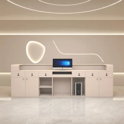 Customizable LED Paint Salon Reception Desks