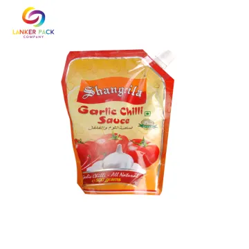 Microwaveable Plastic Sauce Packaging With Spout