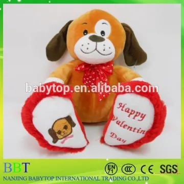big feet plush stuffed dog for Valentine gift toy dog