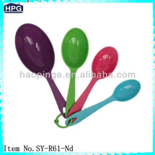 Custom Large Plastic Measuring Spoons Set 4Pcs
