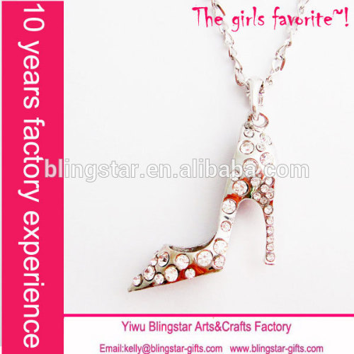 hot selling fashion necklace diamond high heel necklace for 1 dollor shop