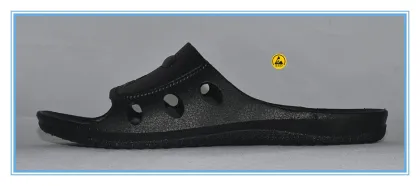 good quality black color spu(pvc foamed) cleanroom ESD SPU slippers