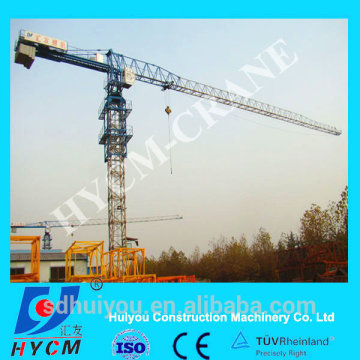 Jinan HYCM made new hydraulic system & self-erecting QTZ63(5510 )flat top tower crane