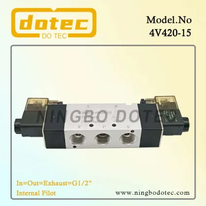 4V420-15 Airtac Type Pneumatic Double Solenoid Valve 24VDC